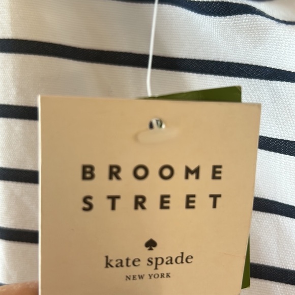 Brand new size 8 Kate Spade tie back a line midi dress in black and white - Picture 7 of 8